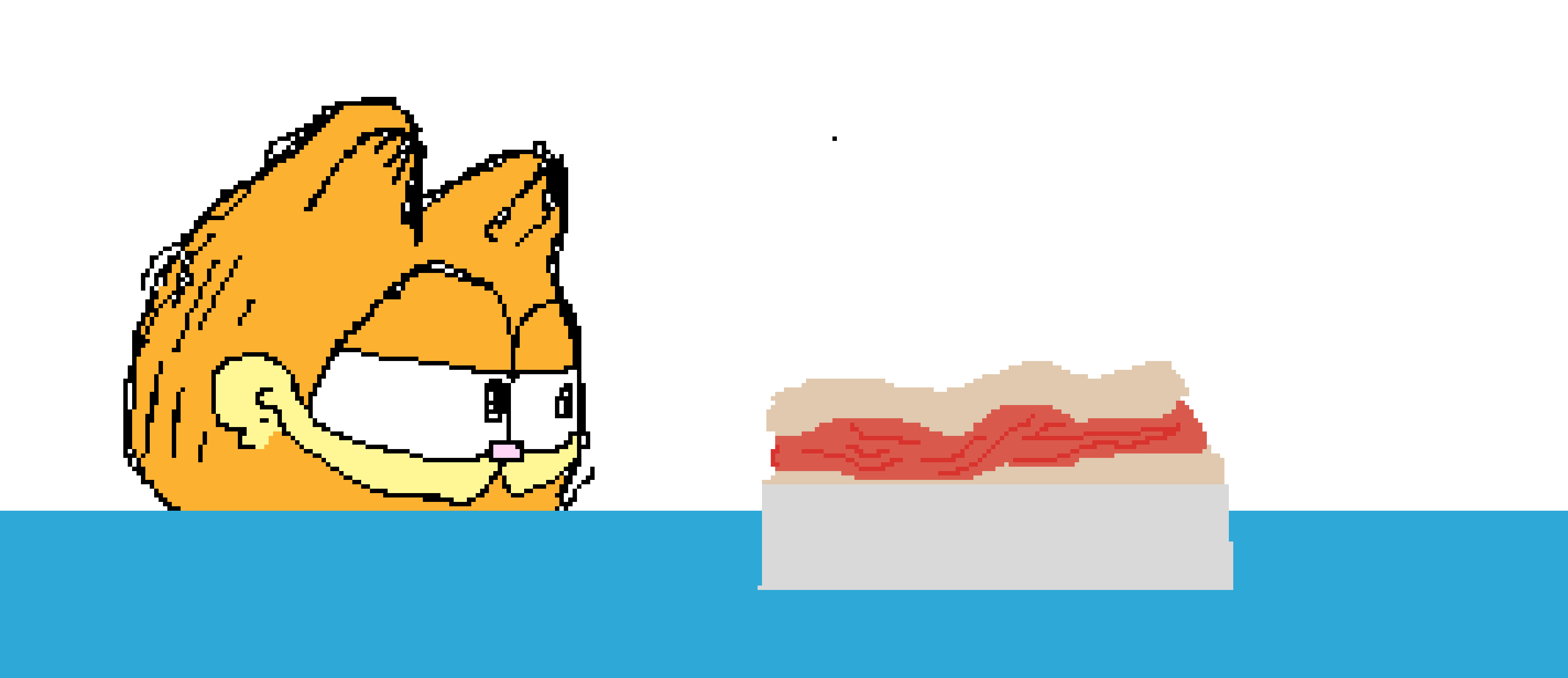 [85c139] Garfield looking at lasanga