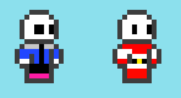 [6e5ed3] i made a mini papyrus and sans. -EZ