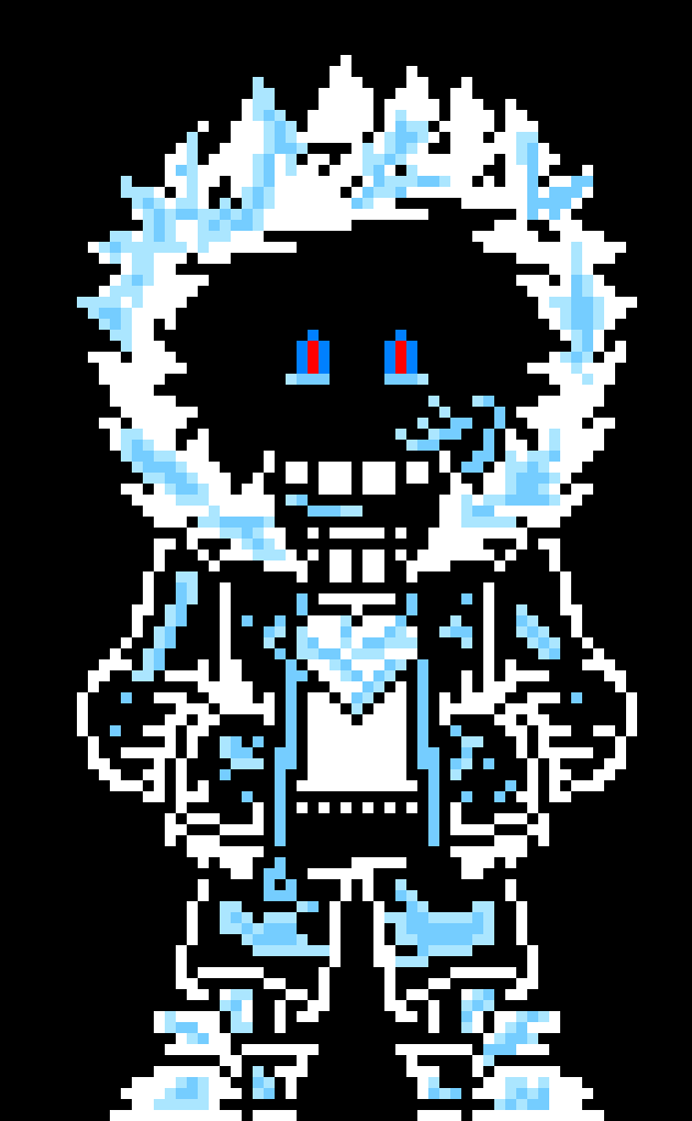 [0ae1f1] *does the finushing blow on undyne* (oh yeah and this guy is freezing solid. that's why all the ice is on him and his soul)