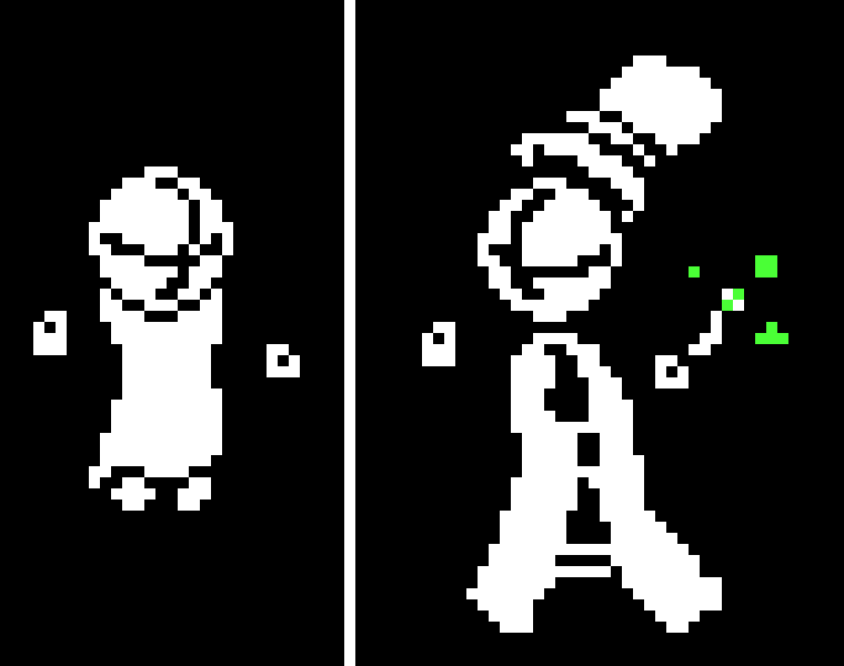 [fe30e2] . . .Normal Larry Vs MagicTale Larry    - by Derp      (I was bored and ur character easy to draw k?)