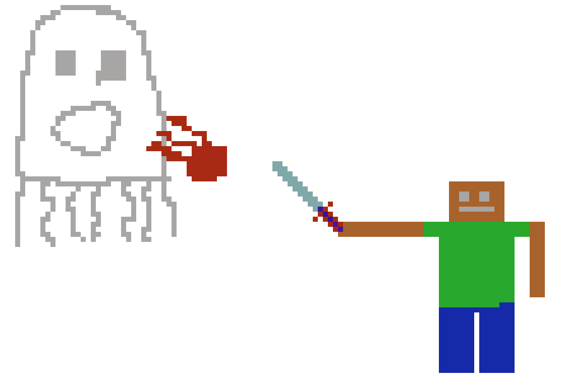 [9664c4] Steve vs. Ghast