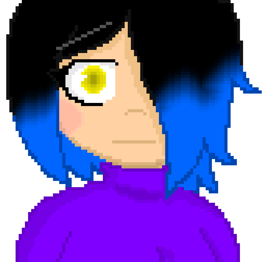 [752b4c] Mayhaps. Brown hair with green tips, light blue jacket with a yellow stripe, and a light blue choker? Different colored eyes? If so, that was X.