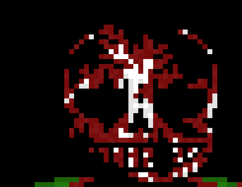 [e8cb42] (he is so damaged he cant move his mouth nor his eye sockets, so he just looks permanently sad) its ok Despair, w-we will get out of this hell... heh...