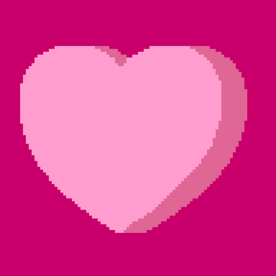 [6200ba] Pink Heart No Boarder