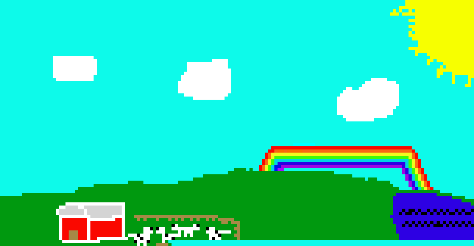 [9664c4] farm land with rainbow