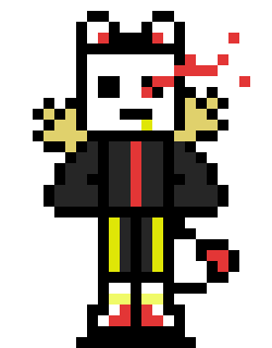 [4033bd] neko sans has whit ears, purple jacket, purple glasses, black skirt,T H I N, not T H I C K, female, white hair, white tail, purple tips, purple pupils with hearts, female, and has an obsession with grape juice)) -Neko