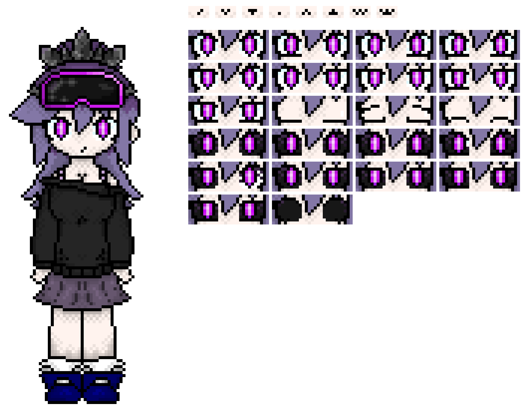 [891056] Spritesheet WIP, The Dark eye Design is a port from the original PAM Hyakki sheet