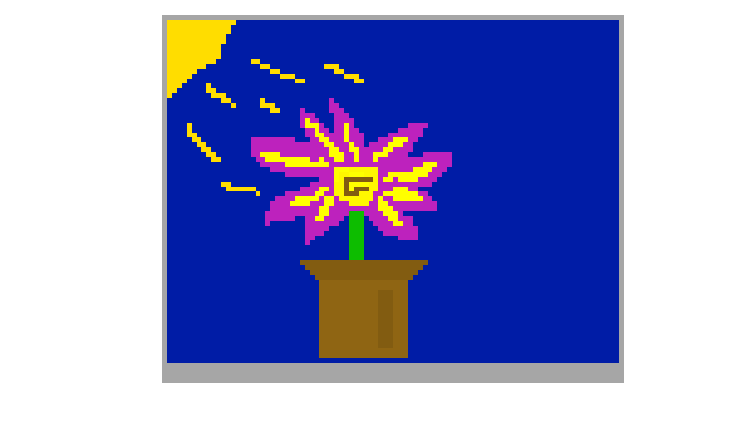 [9664c4]  Flower on a window sill 