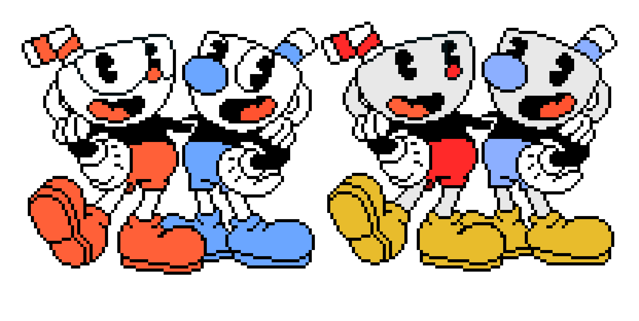 [9664c4] Cuphead and Mugman color 2 and overworld - K.Vargas