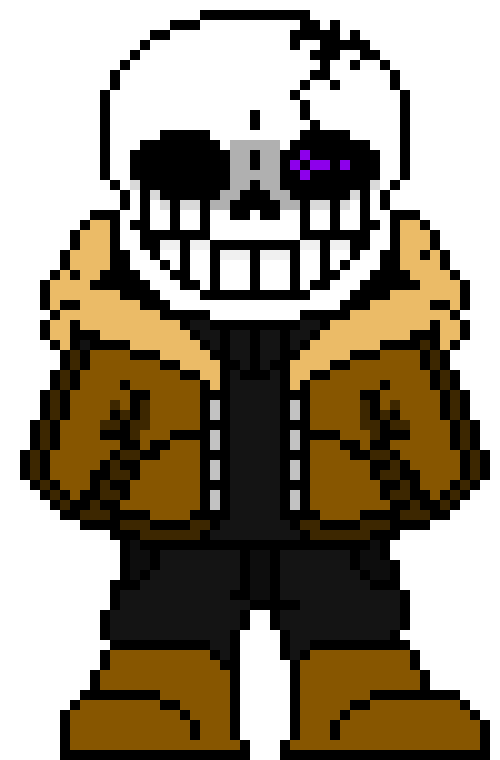 [be2951] dark sans-(turns to smoke meaning that it'll be a long time to form together again and is the only one who can get them out)