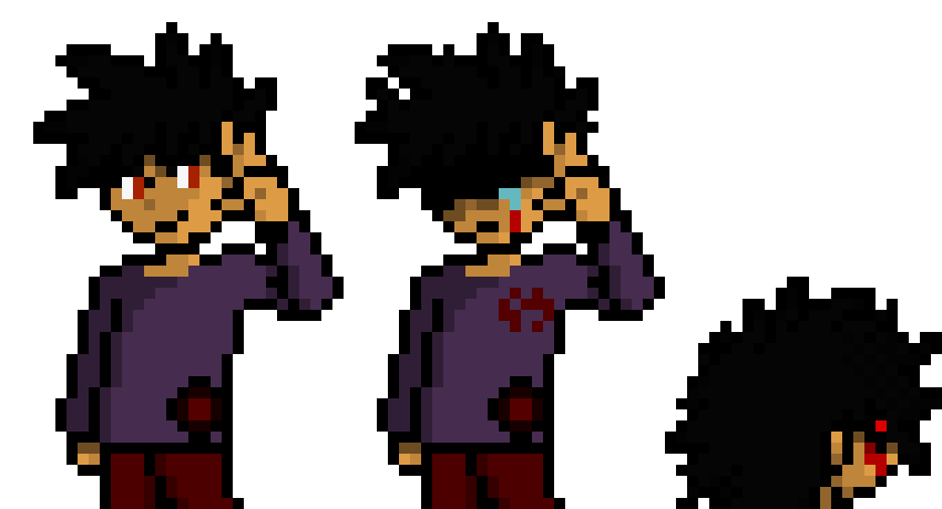 [23b1ae] Palettes for Creepypasta OC - Ulyseus/Wrathful Ulyseus (Trainer and Back Sprites) Remake (Before and After) (ft. Blue from Blue Tears) - these are a part of an original creepypasta that I call Bloody Tears
