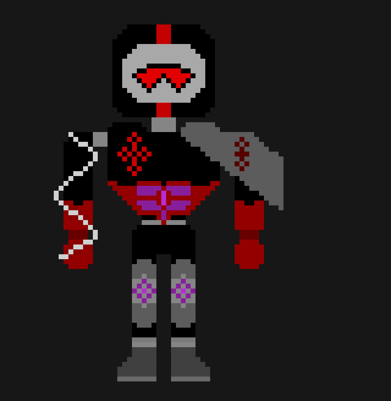 [25d002] *Its Visor gives off a red glow...*