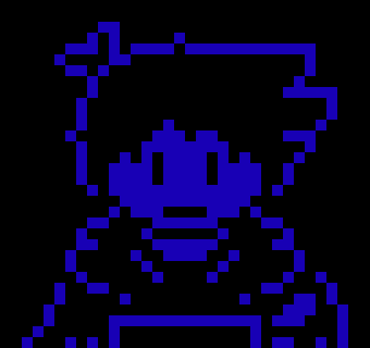 [77b851] - Draws a picture of someone falling then looks next to him - Ow... that must of hurt..