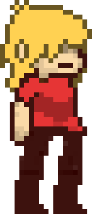 [d95e97] *He drops the BlazBlue manga, open on a page with Taokaka eating.*