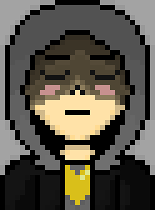 [90896a] *He pulls his hood up in attempt to hide it. Also blocks his peripheral vision, so there's that bonus since he can't bring himself to look anyone in the face.*