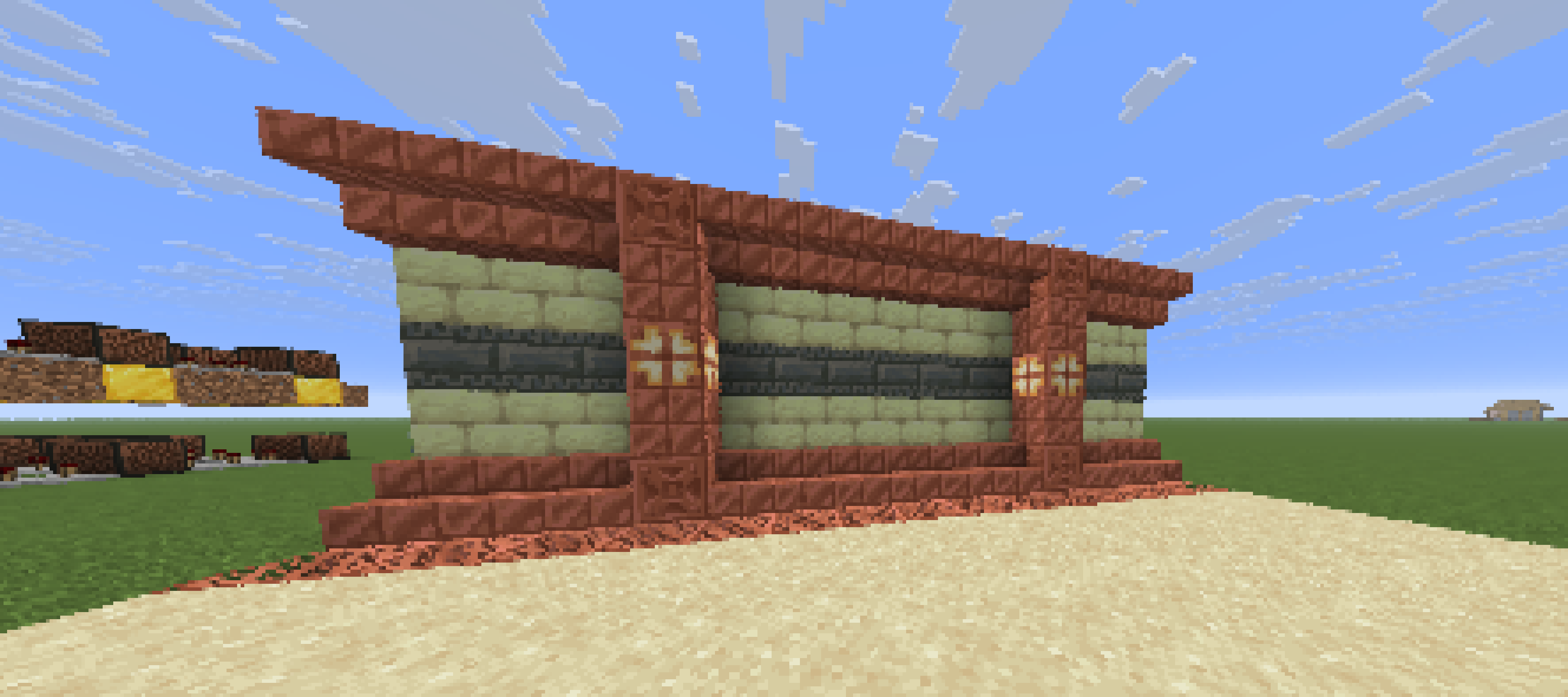 [28bdc2] the floors would be sand and tuff brick since sand has "nullifying" properties, it's used in various expirimental set ups in real life too since it absorbs heat, explosions, and chemicals well.