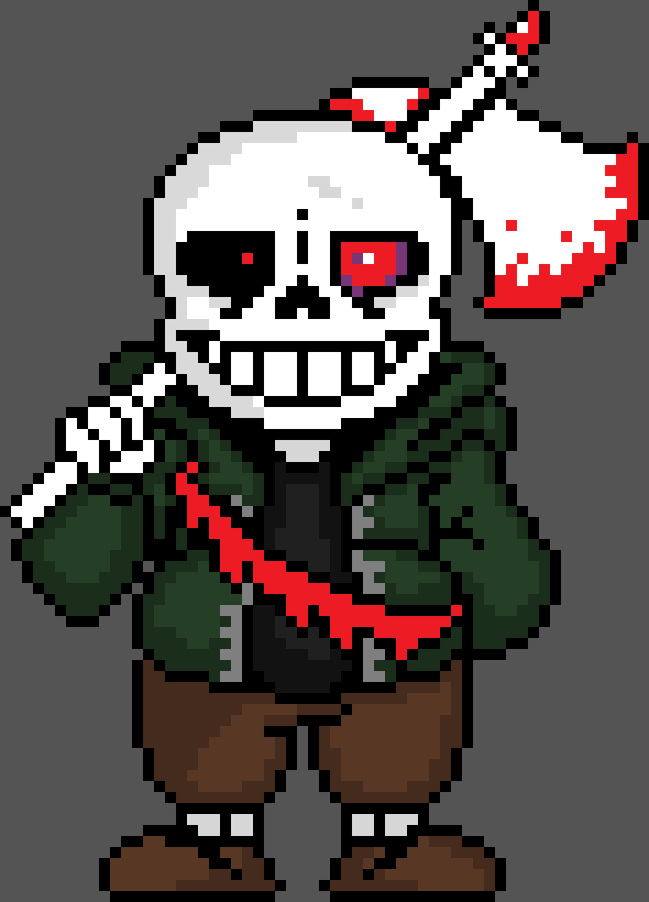 [11a9d7] -summons a gaster blaster above ink and the other person- Watch your heads -Insanity!Tale Sans (Deteriorate)