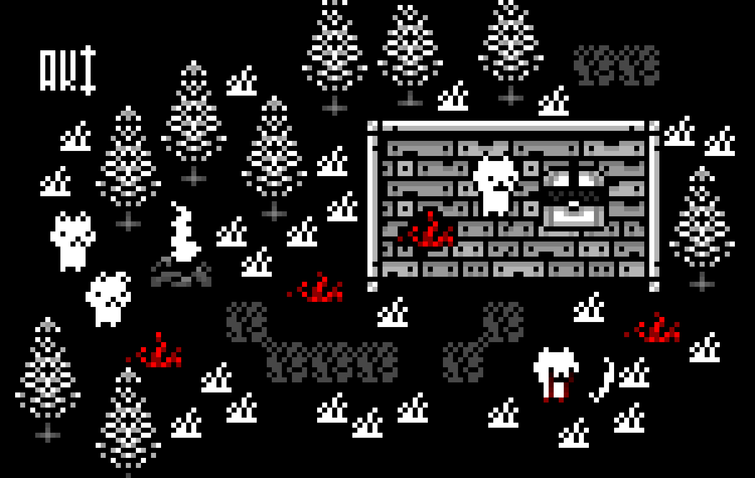 [72a9a9] hey again, Aki here. right now I'm working on a dark retro game with a lot of Undertale vibes(I put this scene together to give an idea of what it feels like, but it looks a lot better in the game itself), and I was wondering if anyone knew of any good music similar to Undertale's, or anything you think might fit the atmosphere of the project. thanks in advance for any suggestions <3