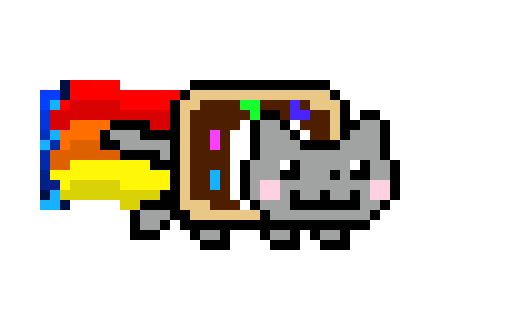 [d61ded] Flying fire donut cat