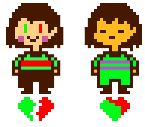 [296d58] Chara and Frisk (Undertale)