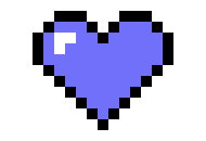 [b31704] 8-Bit blue Heart 