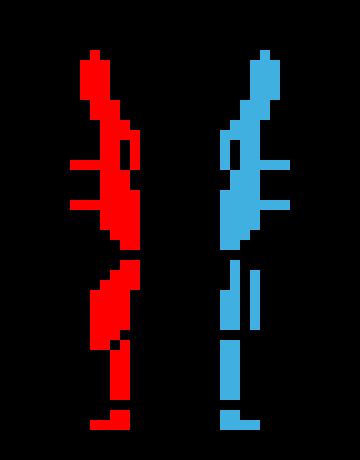 [293042] (red grabs the knife and throws it at switch while blue tries to protect mmkx)