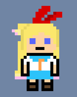 [eaaff7] danganronpa pixel sprite base Chitoge