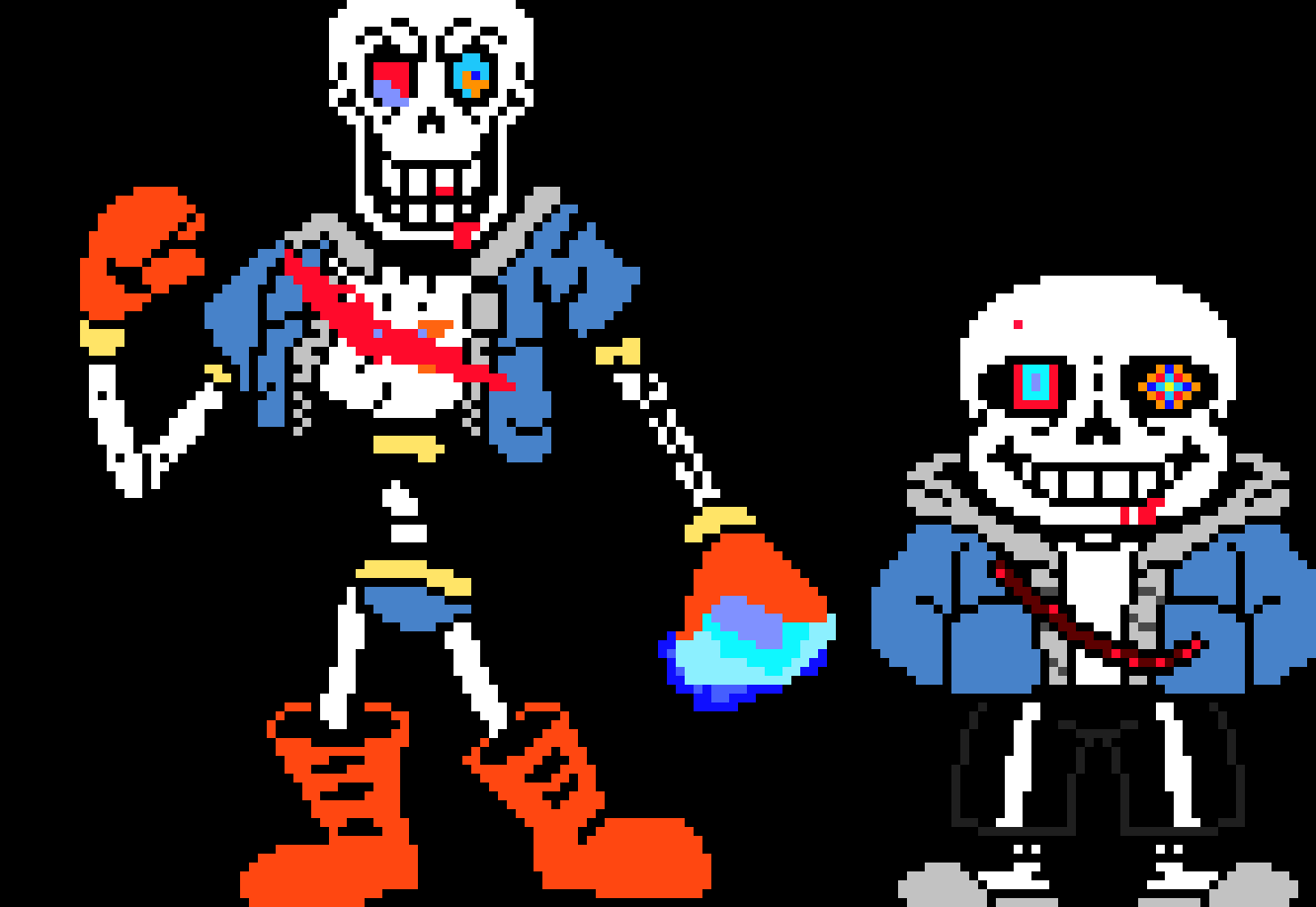 [96e29f] *still cant be healed becuase a limit to health*-last breath disbelief sans and papyrus