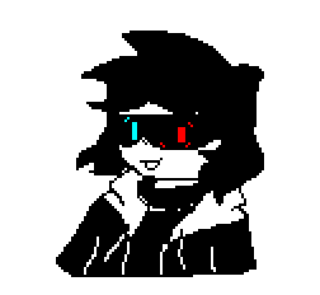 [e8dd50] Search up Pixel art maker, and you'll see my old papyrus and sans AU sprite, paps wearing a bandana, and sans wearing sunglasses.