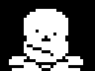 [c8bb2d] - a small nulltale sans plushie appears on makrus's head-