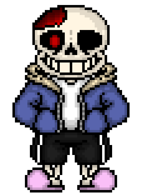 [f273a4] Sans sprite, except I added too much shading to it, and now it looks weird.