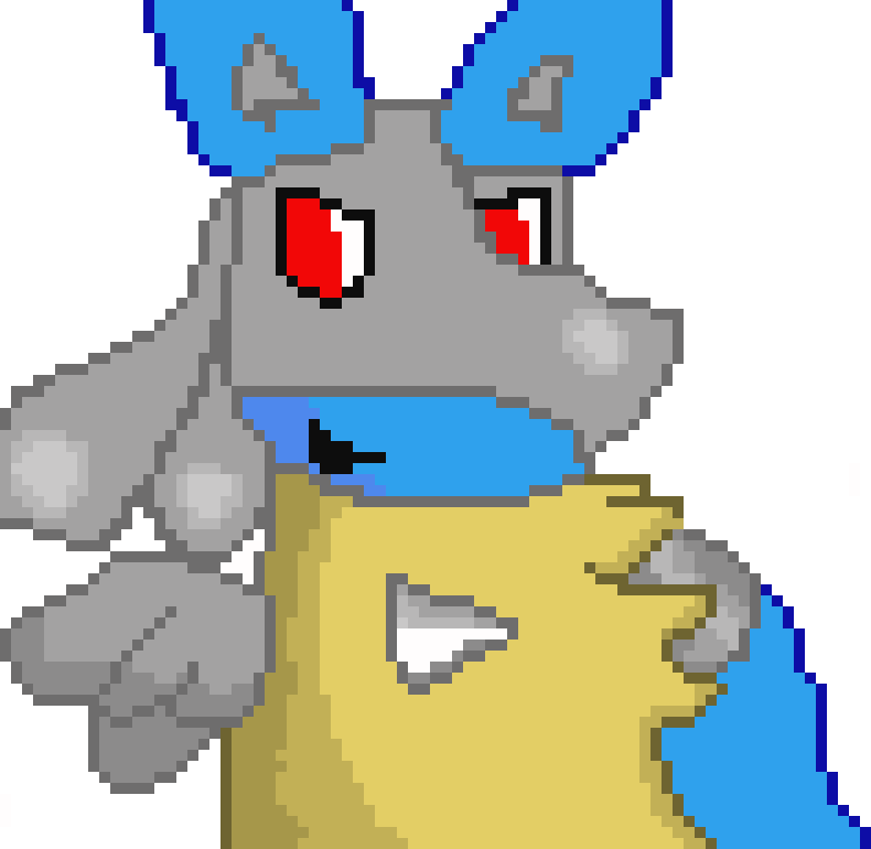 [9664c4] Lucario Pixel Animation frame 2