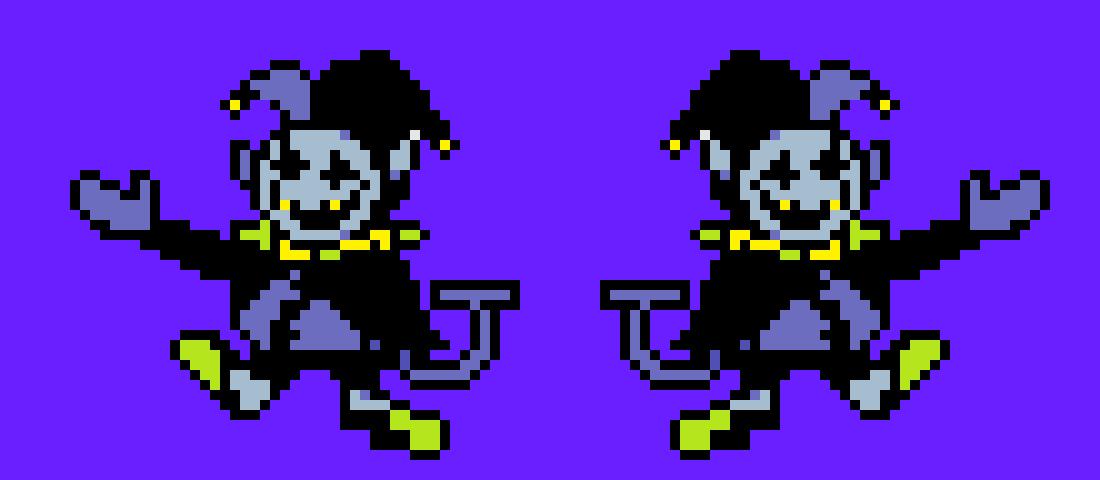 [970cdd] Jevil-*Casually being a agent of Chaos*(Also I need help with something,I want to make PuppetSwap Jevil and Spamton but I can do their Dark world forms,can someone help with that?)