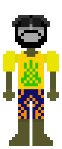 [25d002] *He yeets the trash into a trash can, and heads back to his tower*