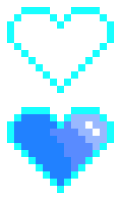 [4a858e] blue hearts
