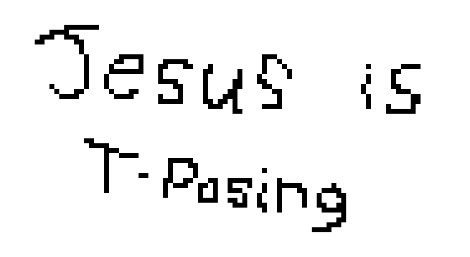 [9664c4] On the cross he is.