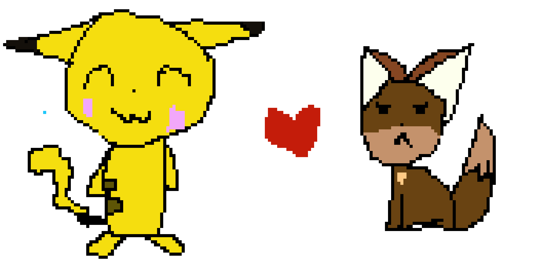 [ebca1d] picachu and eevee YEESSSSS <3