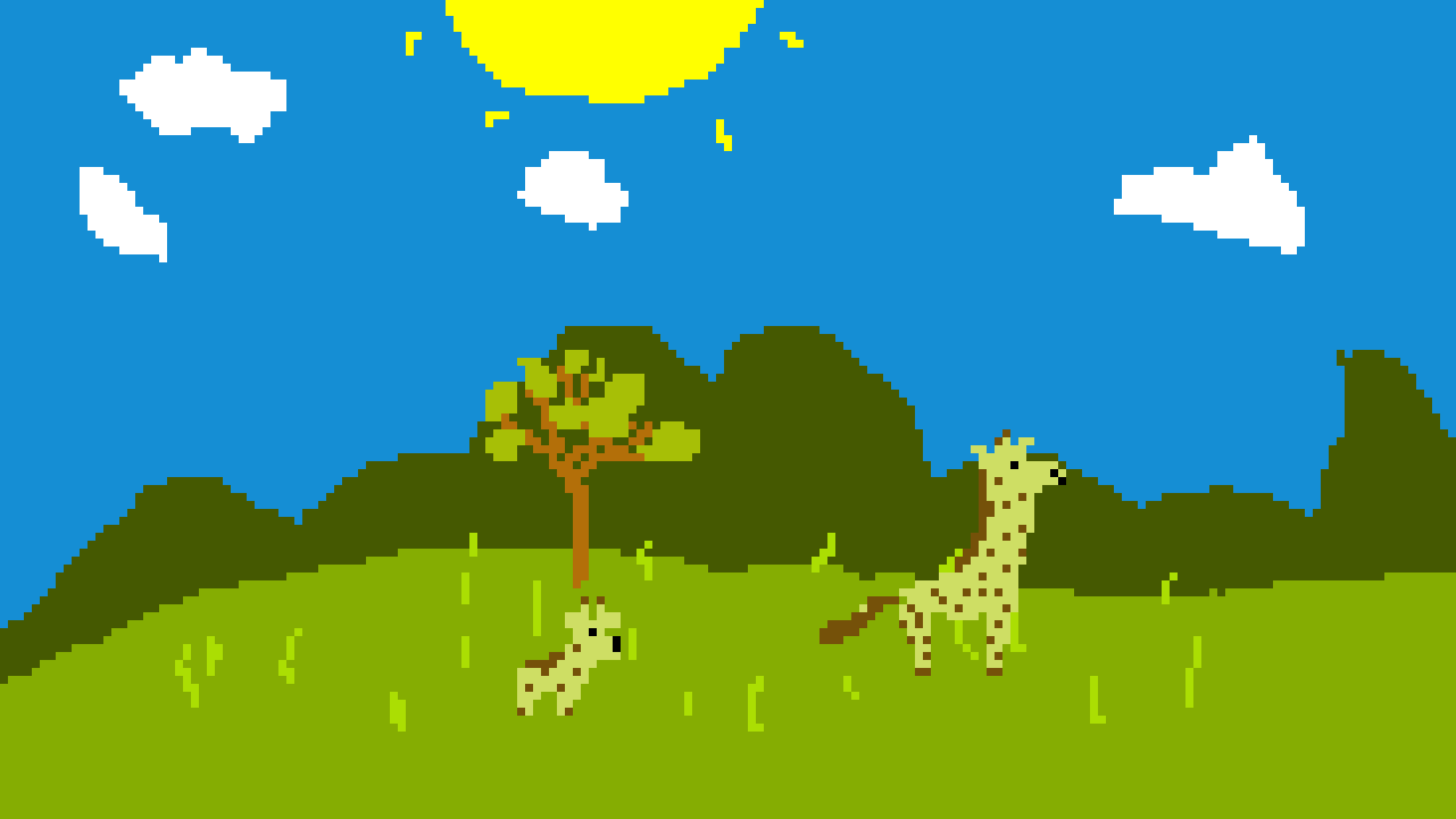 [c9c275] Giraffe pixel project