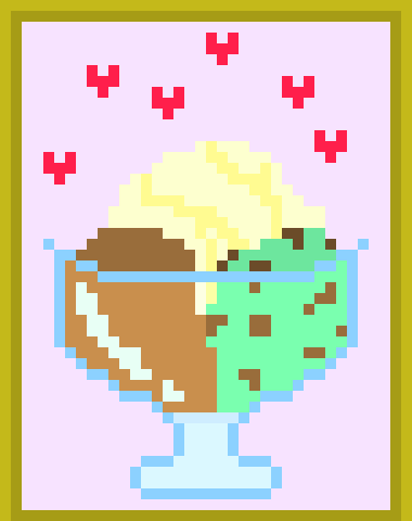 [9664c4] Coconut, Chocolate and Mint Choco Chip Ice Cream Sundae