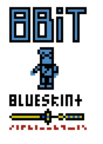 [9664c4] 8bit blue skin exclusive personalization pack