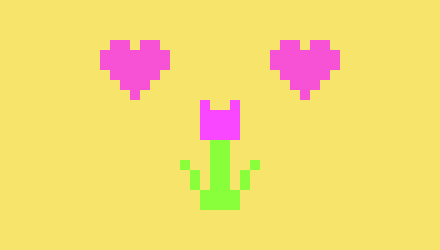 [d84304] flowers and hearts