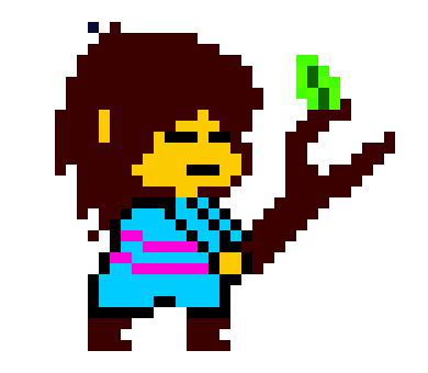 [b7731b] frisk and blank the hedghog in undertale 2 battle sprites