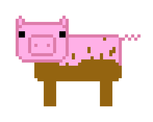 [e646ac] muddy piggy