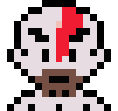 [3c9790] god of war pixelhead kratos