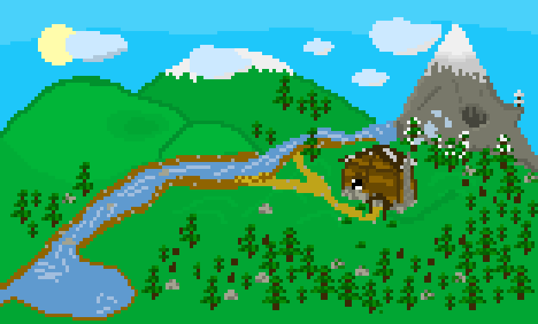 [1e7794] Pine Cabin in the Forest