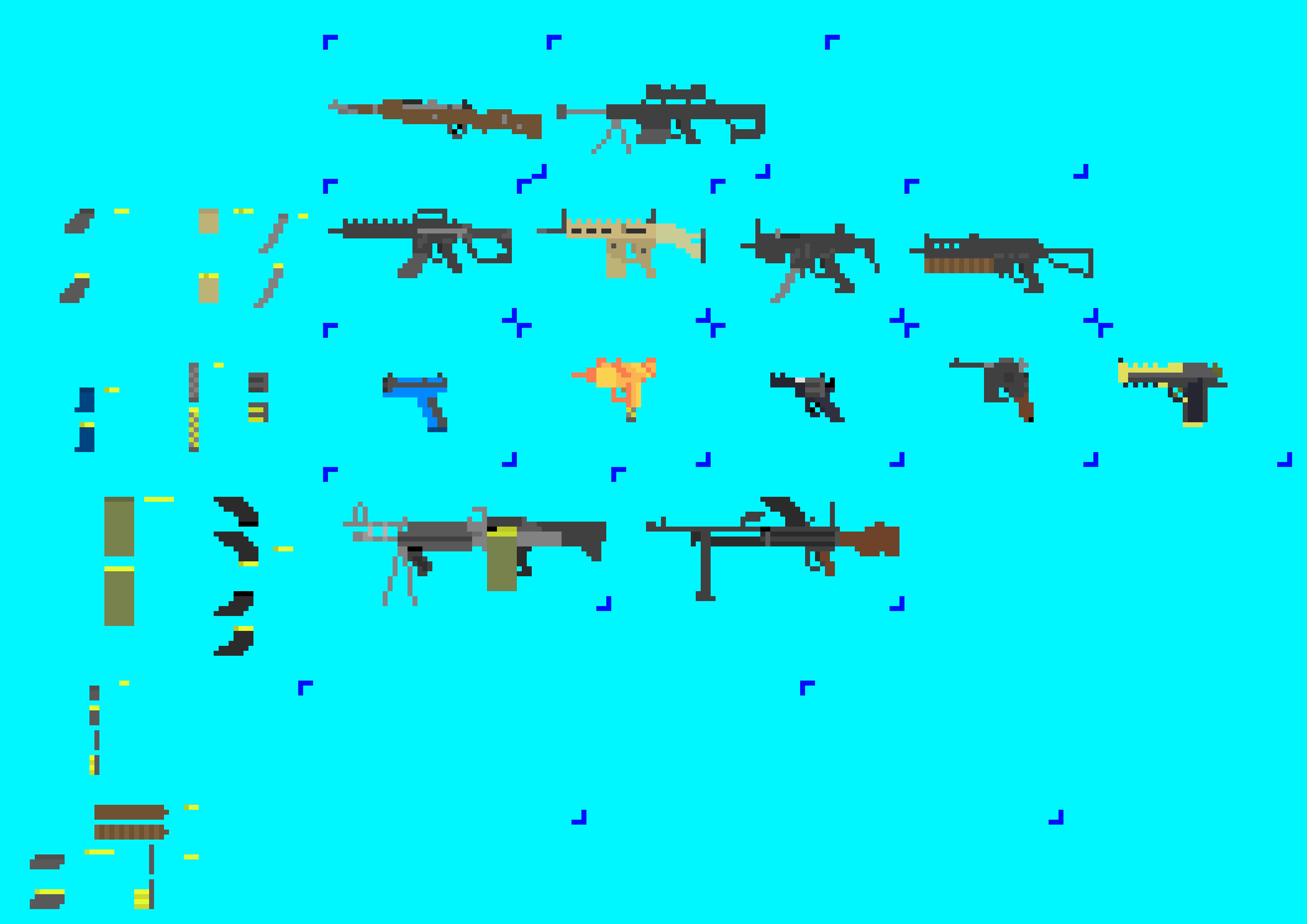 [6b9d15] M4A1 GLOCK 17 FN S.C.A.R the UZI MP5 the Python Colt the m60 BREN Mauser096 Bizion the Kar98k the berrett MRAD and the Desert eagle
