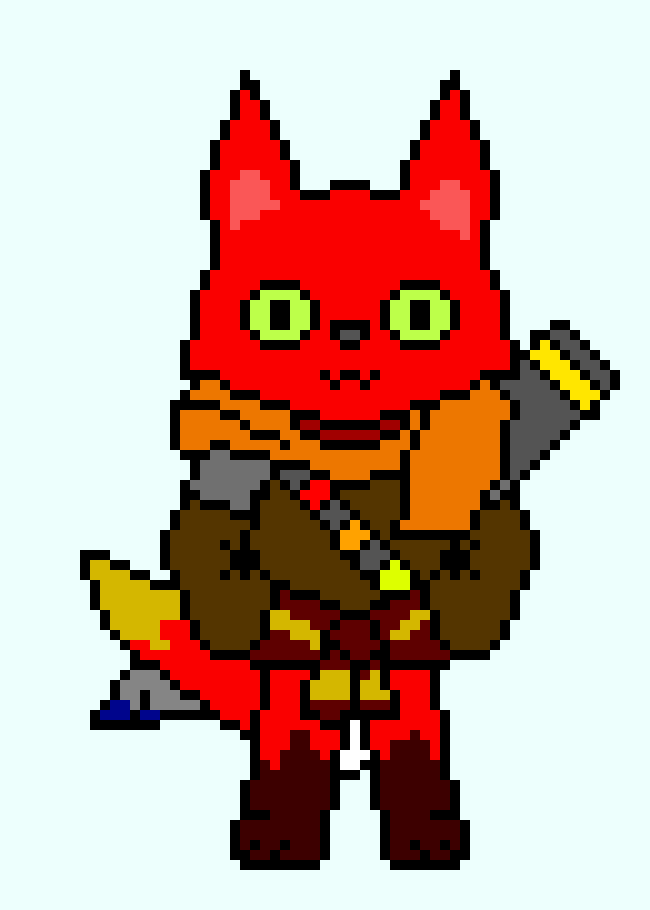 [5b2f3e] ah yes... female Flame the fire fox.   (Edit by Quarter)