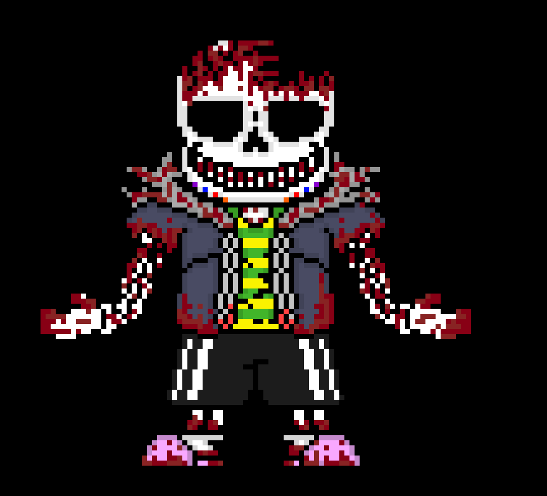 [84ce04]  (dont ya love when you have been bleeding from your head for a hour?) Terrible: Oh god another papyrus, huh *Thinking: hmm i might kill him*