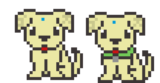 [1ff052] Buddy with and without collar