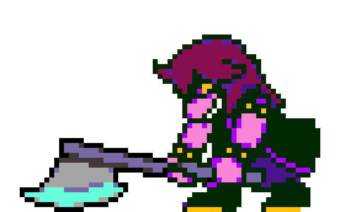 [4076f0] -She spins, cutting one of bonnie's legs off- -susie (darkworld outfit) (Cleetus